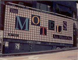 [Motel's billboard on Whisky a Go Go 1982]